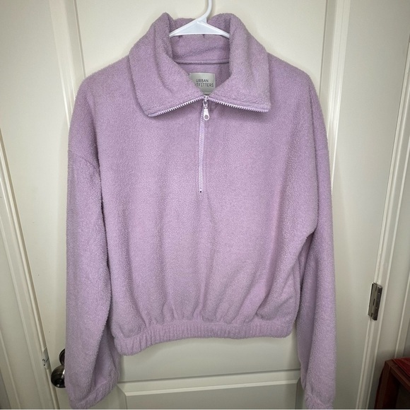 Urban Outfitters Lilac Quarter Zip Top Sweatshirt Sz M - Picture 5 of 16